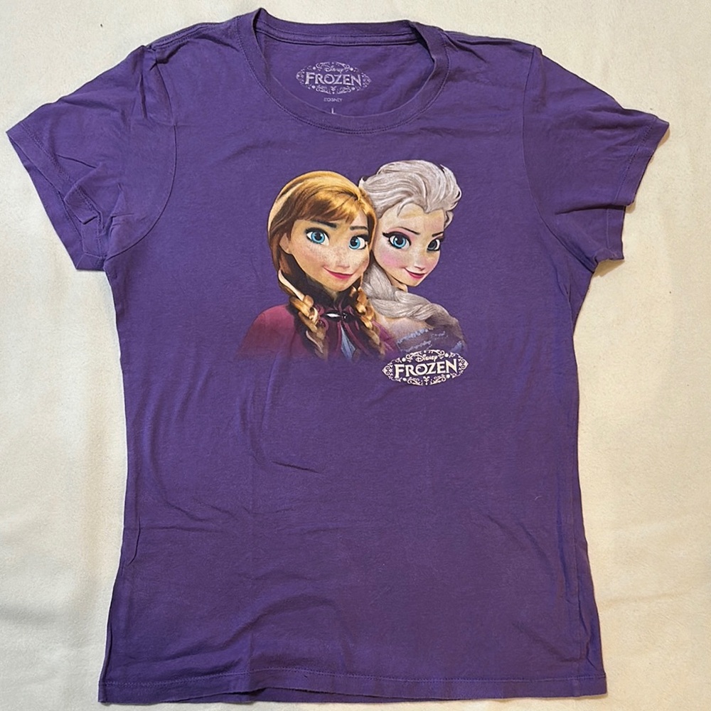 Disney Frozen Purple Graphic T-Shirt